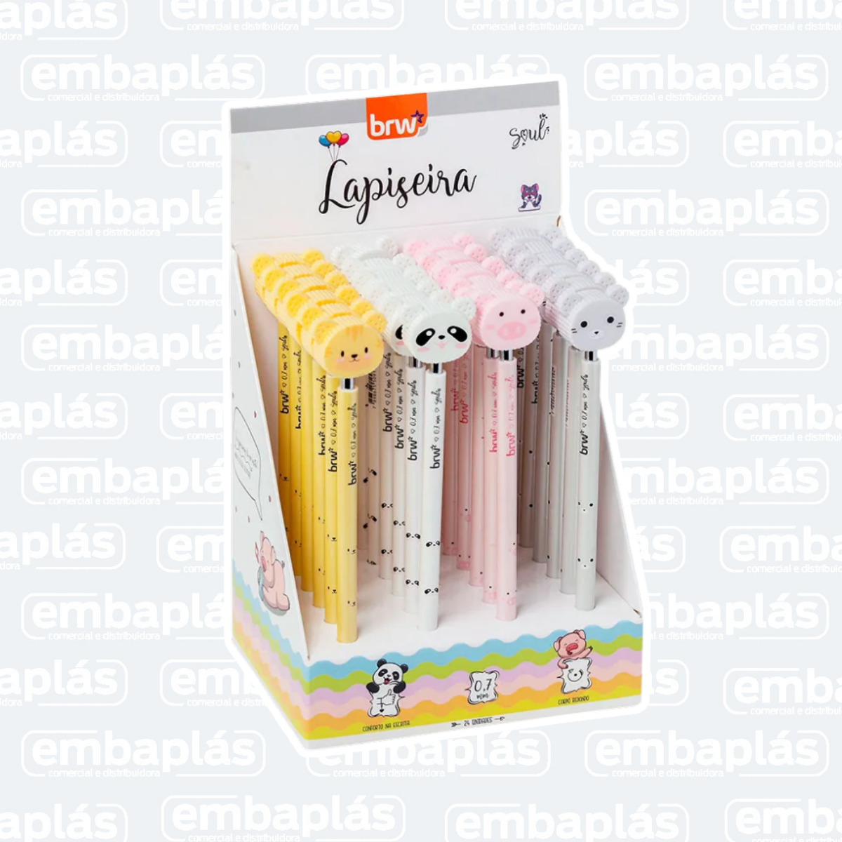 Lapiseira Plástica Zoo 0.7mm - BRW