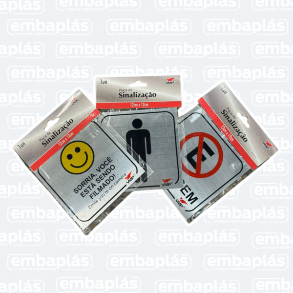 Placa De Sinalização Alumínio 12x12 - VMP