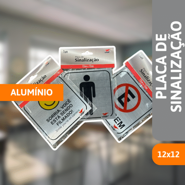 Placa De Sinalização Alumínio 12x12 - VMP - Imagem 2