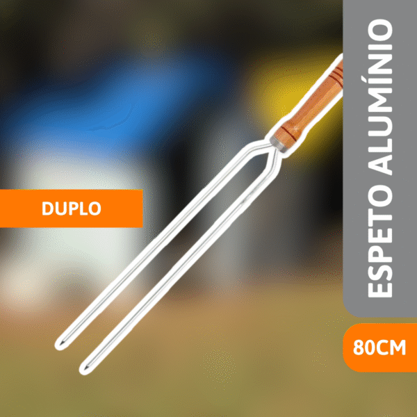 Espeto Alumínio Duplo 80cm - MOR - Imagem 2
