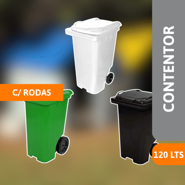 Contentor C/ Rodas 240 Litros - JSN - Imagem 2