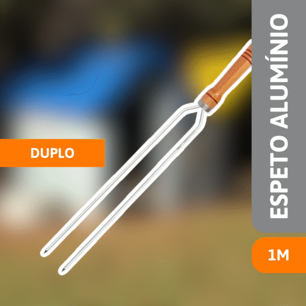 Espeto Alumínio Duplo 1 Metro - MOR - Imagem 2