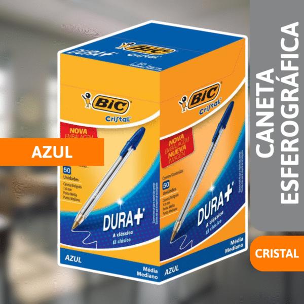 Caneta Esferográfica Cristal Azul C/ 50 Un - BIC - Imagem 2