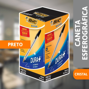 Caneta Esferográfica Cristal Preta C/ 50 Un - BIC