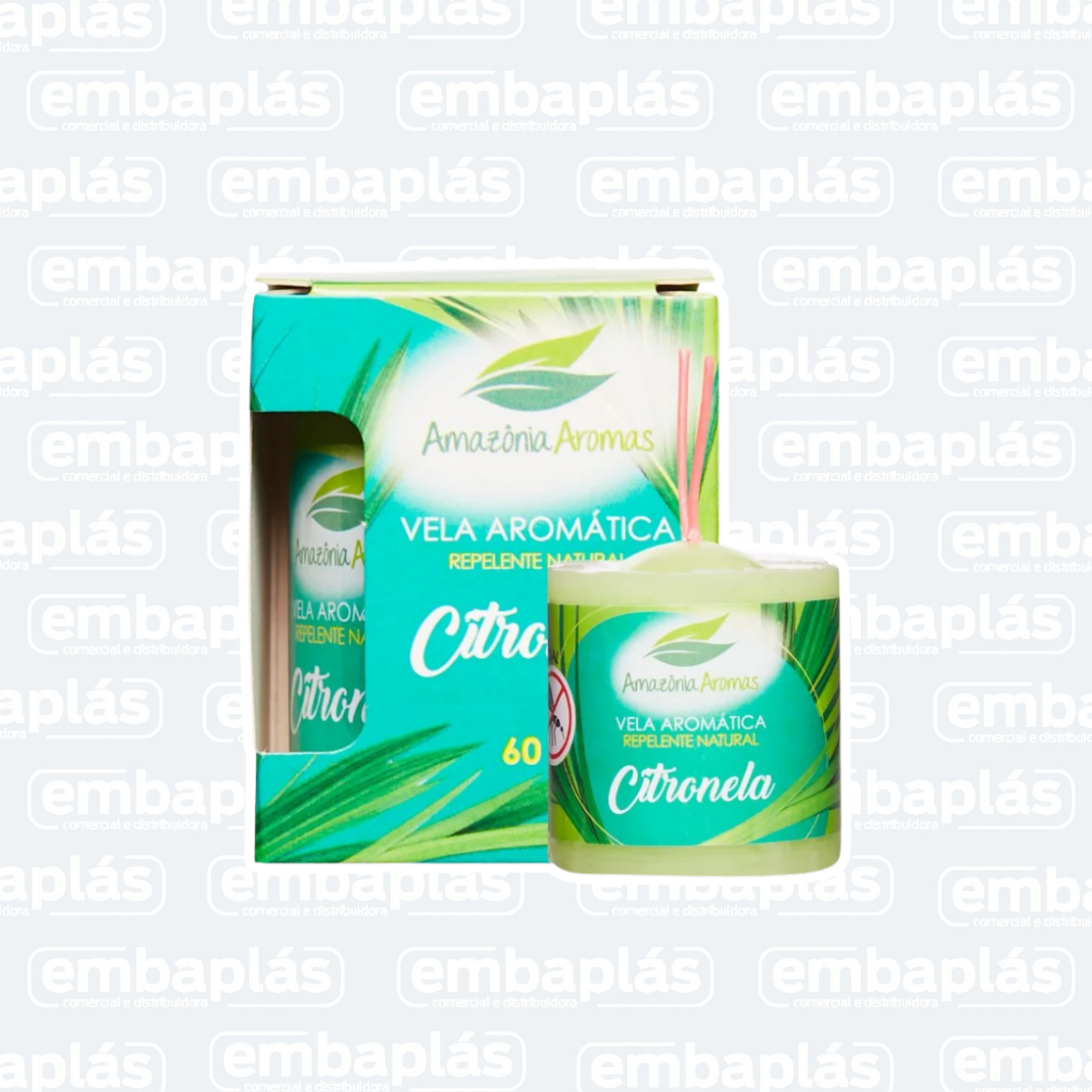 Vela Perfumada 60g Citronela - AMAZÔNIA