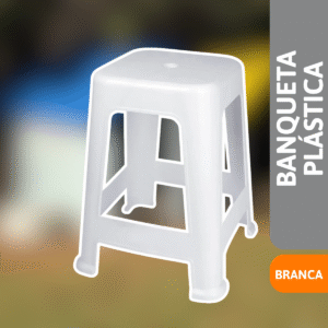 Banqueta Plástica Branca - MOR
