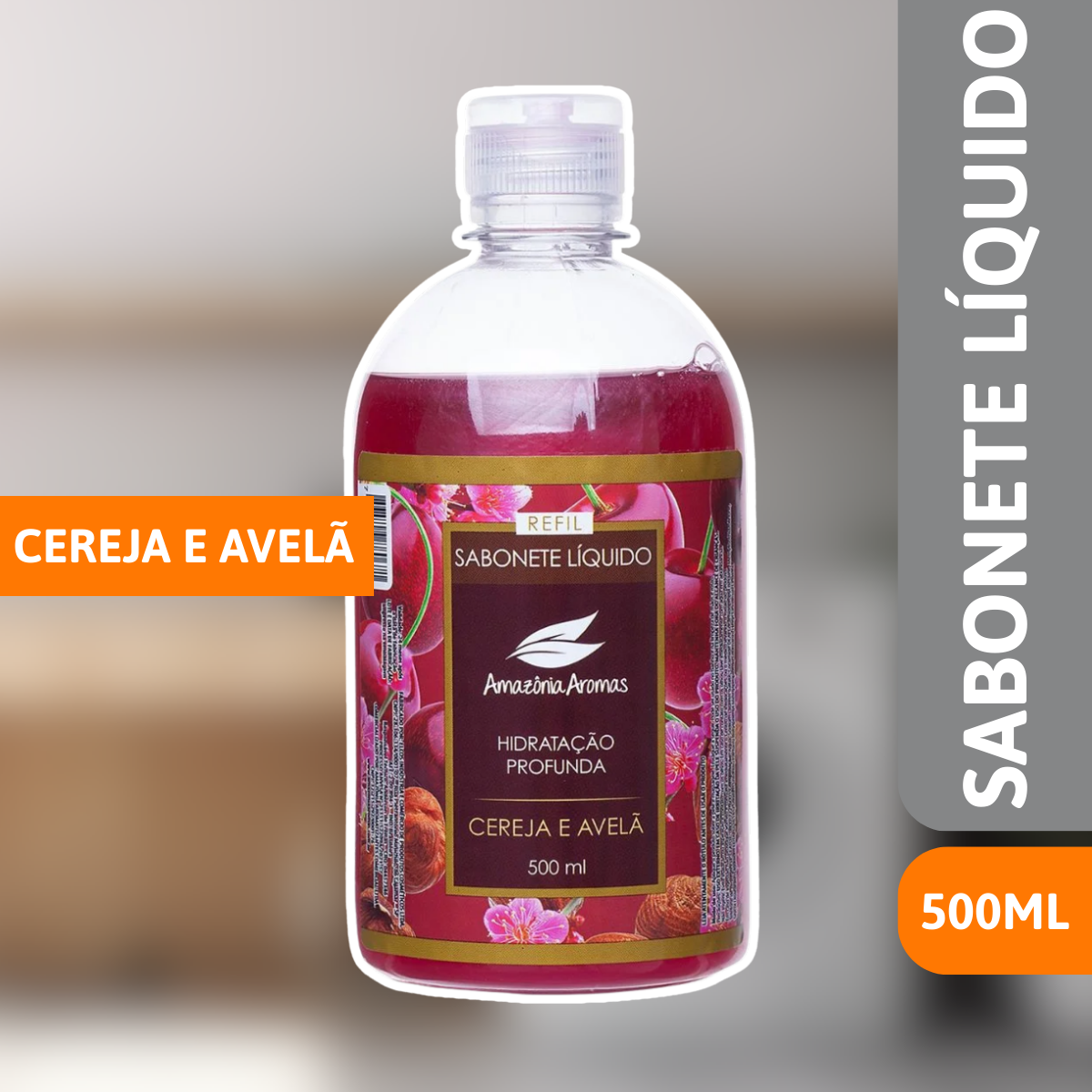 Sabonete Líquido 500ml Cereja E Avelã - AMAZÔNIA - Imagem 2