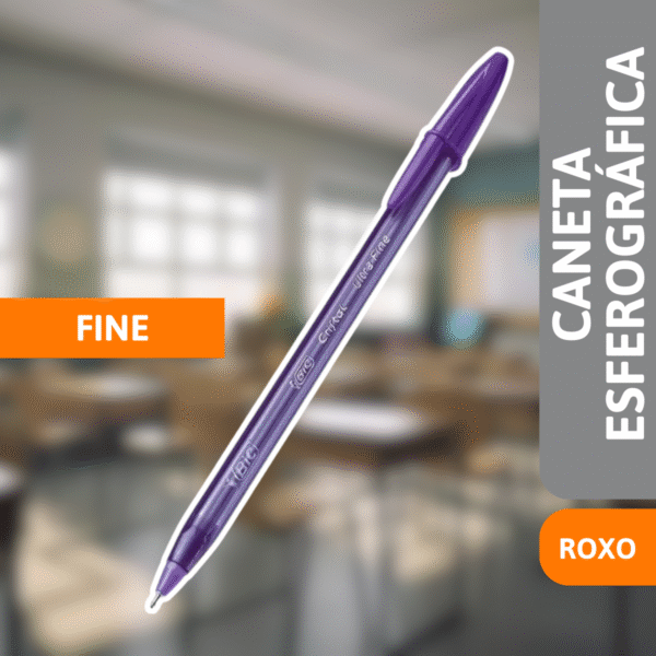 Caneta Esferográfica Cristal Fashion Fine Roxa - BIC - Imagem 2