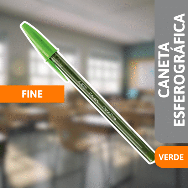 Caneta Esferográfica Cristal Fashion Fine Verde - BIC - Imagem 2