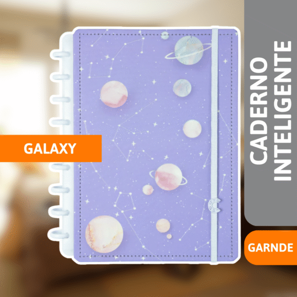 Caderno Inteligente Purple Galaxy By Gocase Grande - NOVITATE - Imagem 2