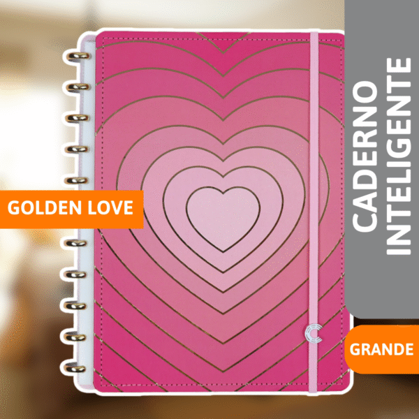 Caderno Inteligente Golden Love Grande - NOVITATE - Imagem 2