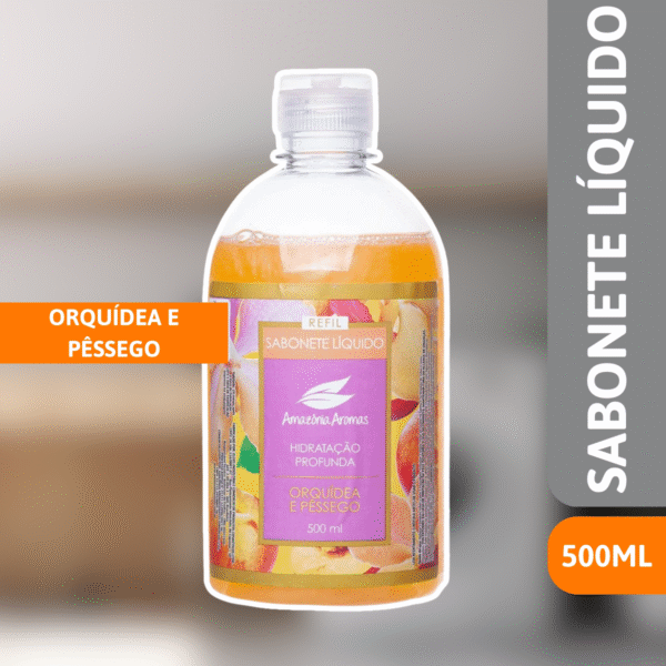 Sabonete Líquido 500ml Orquídea E Pêssego - AMAZÔNIA - Imagem 2