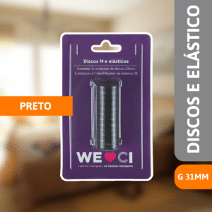 Discos + Elástico Preto G 31mm - NOVITATE