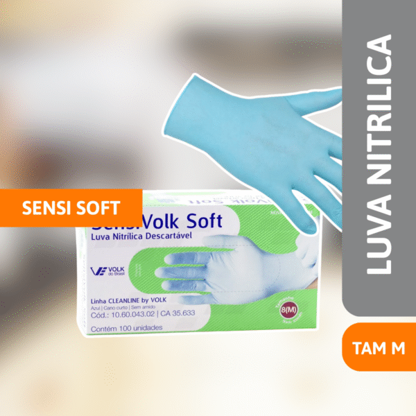 Luva Nitrilica Srnsi Soft Tamanho M CX C/ 100 Un - VOLK - Imagem 2