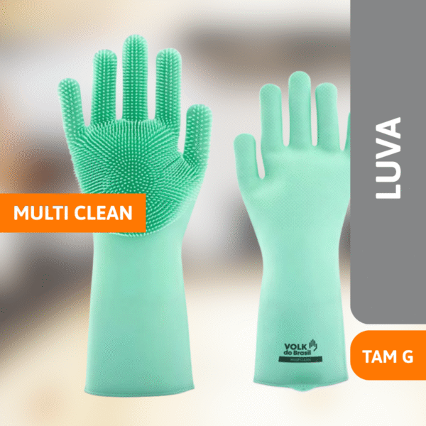 Luva Multi Clean Verde Tamanho G - VOLK - Imagem 2