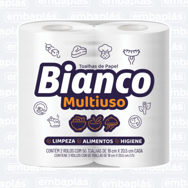 Papel Toalha C/ 2 Bobinas Bianco - MILI