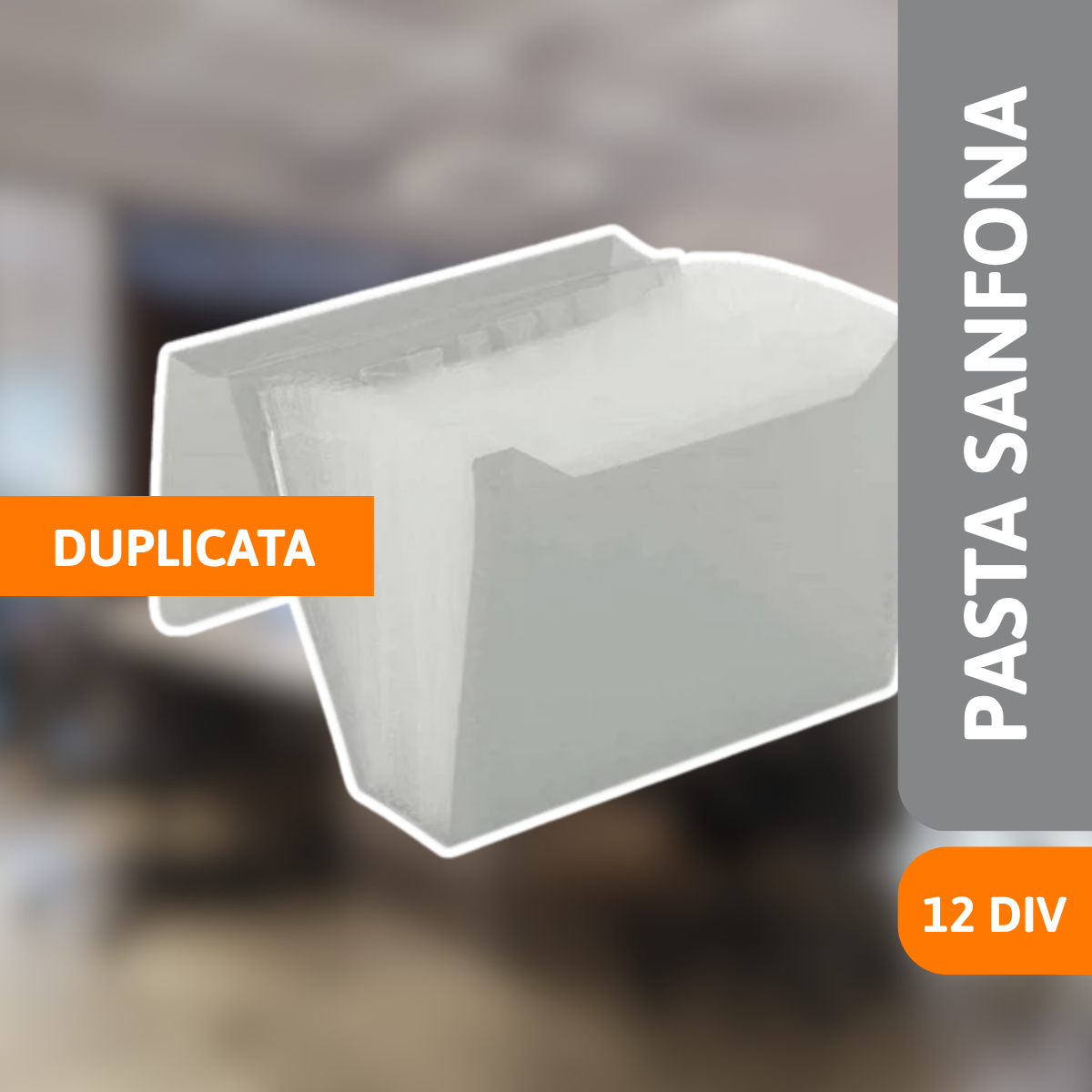 Pasta Sanfonada 12 Div Duplicata Cristal - ACP - Imagem 2