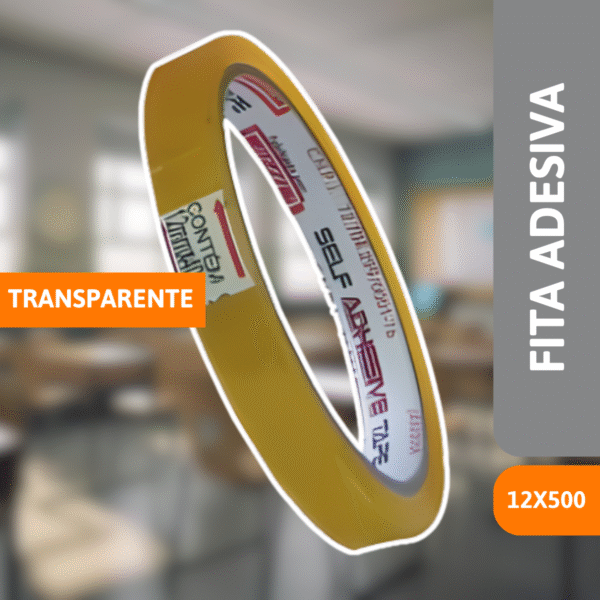 Fita Adesiva 12mm x 50M Tranparente - FIT PEL - Imagem 2