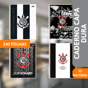 Caderno Universitário Capa Dura 15x1 240 Folhas Corinthians - FORONI