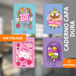 Caderno Universitário Capa Dura 15x1 240 Folhas Ever - FORONI