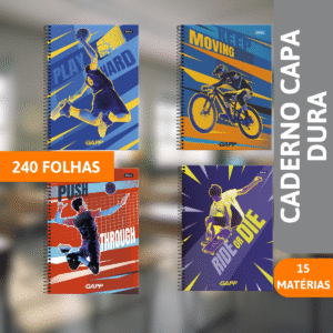 Caderno Universitário Capa Dura 15x1 Gapp 240 Folhas - FORONI