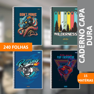 Caderno Universitário Capa Dura 15x1 High Maculino 240 Folhas - FORONI