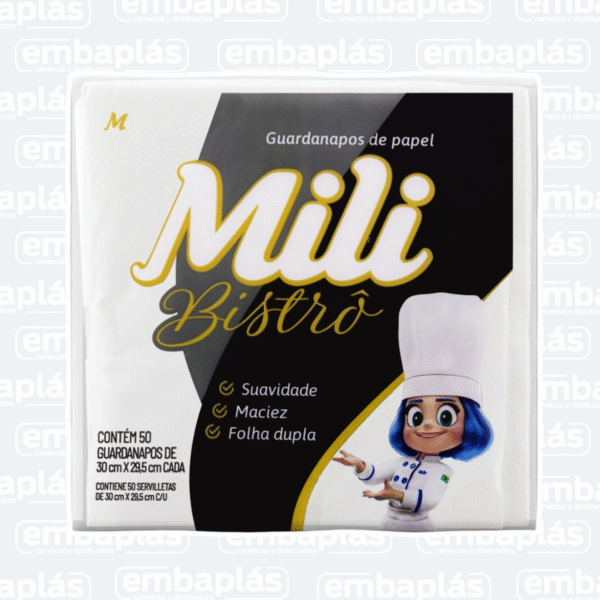 Guardanapo Papel Luxo 30 X 29,5 C/ 50 Un - MILI