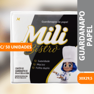 Guardanapo Papel Luxo 30 X 29,5 C/ 50 Un - MILI