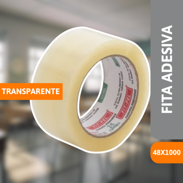 Fitas Adesiva 48mm x 100M Transparente - FIT PEL - Imagem 2