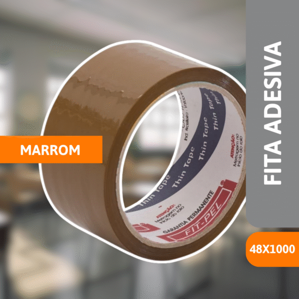 Fita Adesiva 48mm x 100M Marrom - FIT PEL - Imagem 2