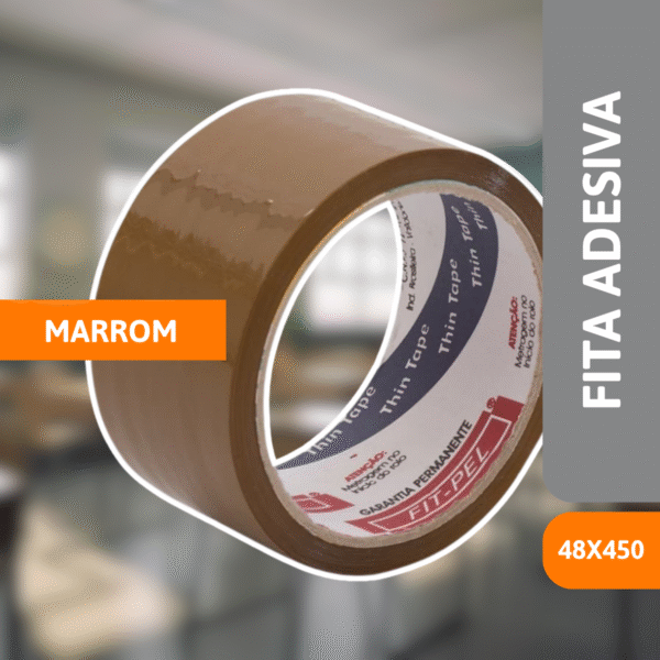 Fita Adesiva 48mm 45M Marrom - FIT PEL - Imagem 2
