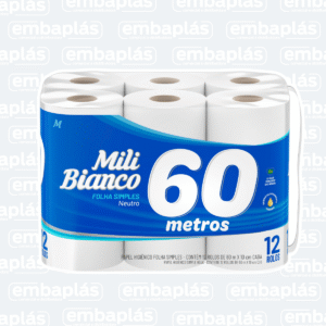 Papel Higiênico 12x60M Bianco - MILI
