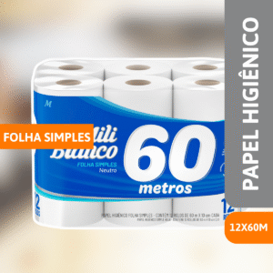 Papel Higiênico 12x60M Bianco - MILI