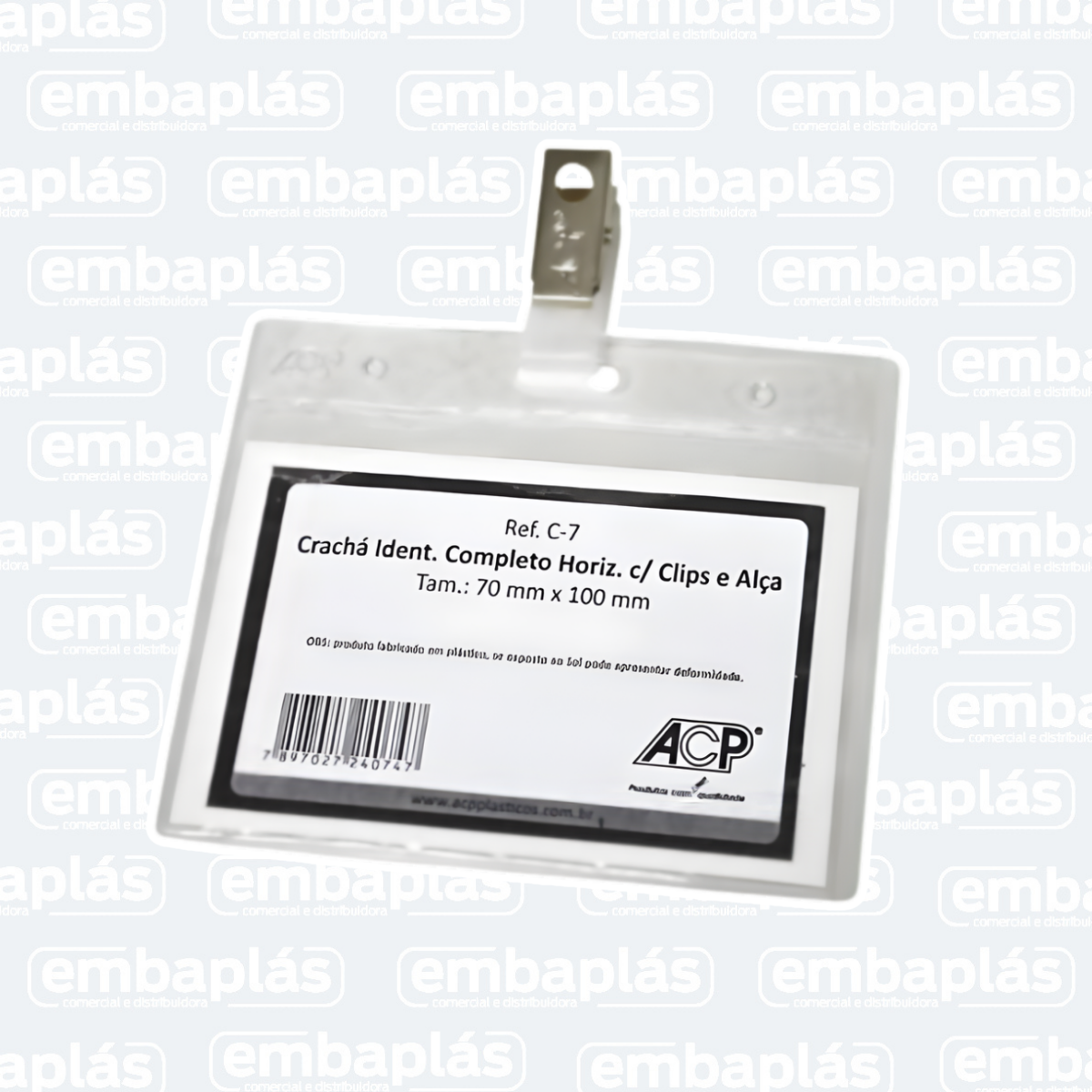 Crachá C/ Clips E Alça Horiz 70x100mm - ACP