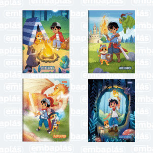 Caderno Brochura Capa Dura 1/4 80 Folhas Aventurinos - FORONI