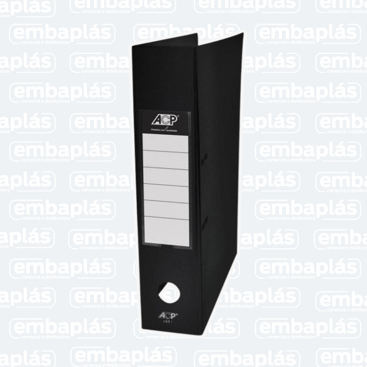 Pasta AZ Ofício Capa Papelão C/ Reforço Preto - ACP