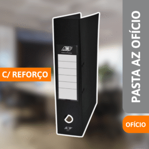 Pasta AZ Ofício Capa Papelão C/ Reforço Preto - ACP