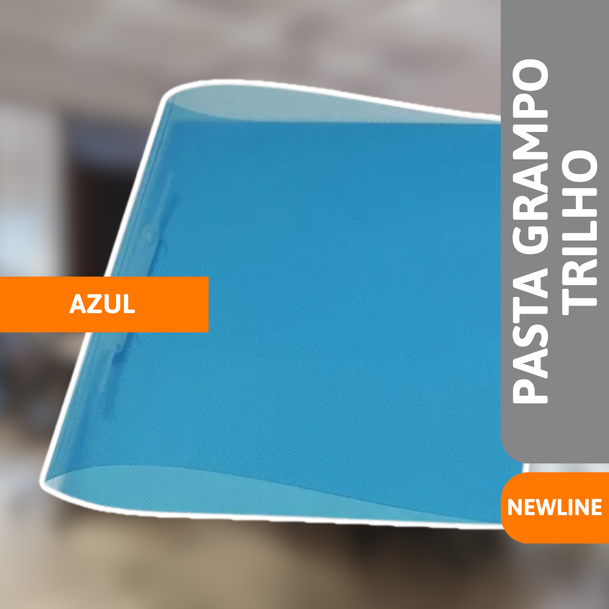 Pasta Grampo Trilho Newline Azul - ACP - Imagem 2
