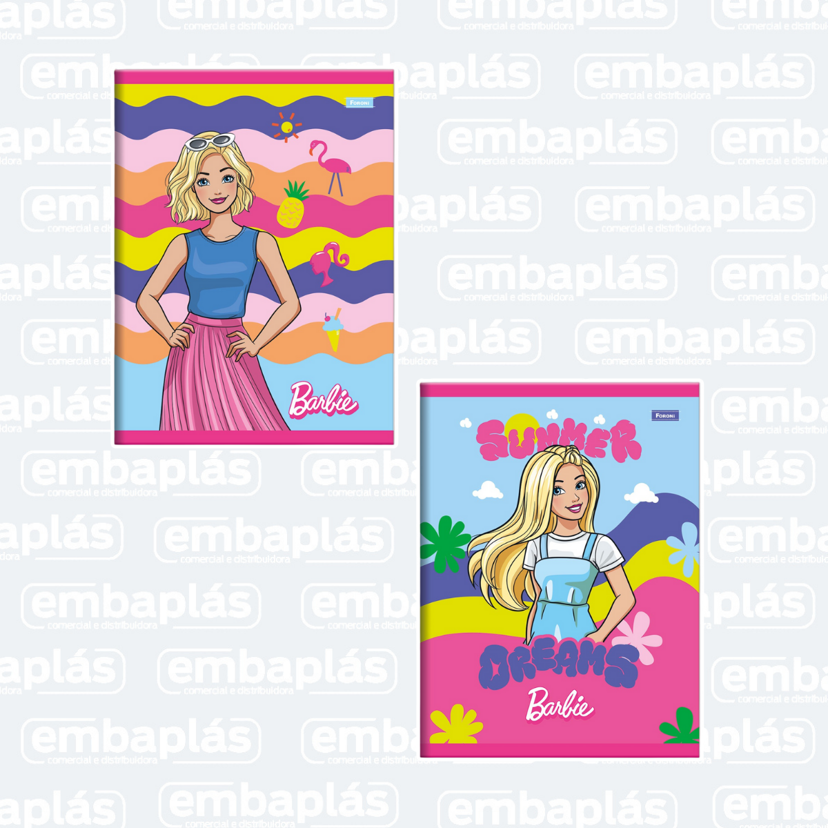 Caderno Brochurão Capa Dura 80 Folhas Barbie - FORONI