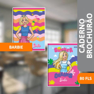 Caderno Brochurão Capa Dura 80 Folhas Barbie - FORONI