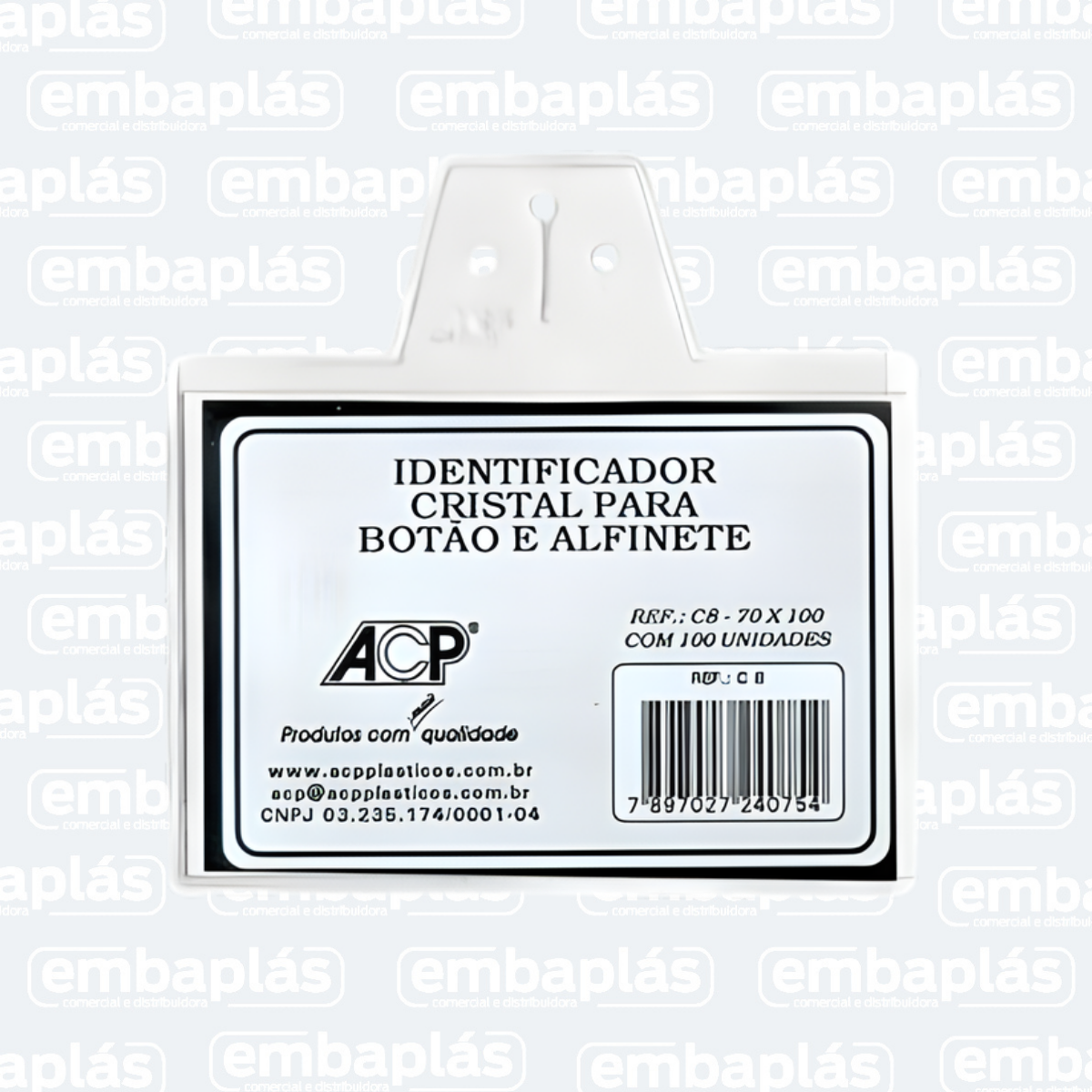 Crachá P/ Botão E Alfinete 70x100mm - ACP
