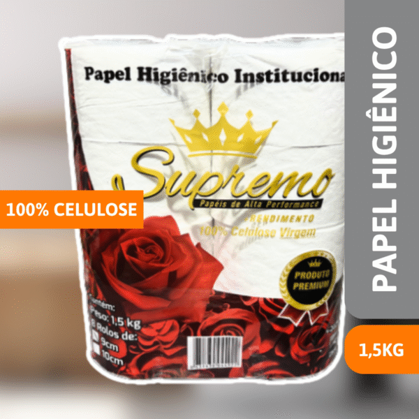 Papel Higiênico 100% Celulose 1,5kg - SUPREMO - Imagem 2