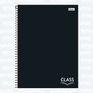 Caderno Universitário Capa Dura 10x1 Class Preto 160 Folhas - FORONI
