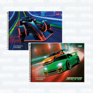 Caderno Cartografia Capa Dura 80 Folhas Cross Racing - FORONI