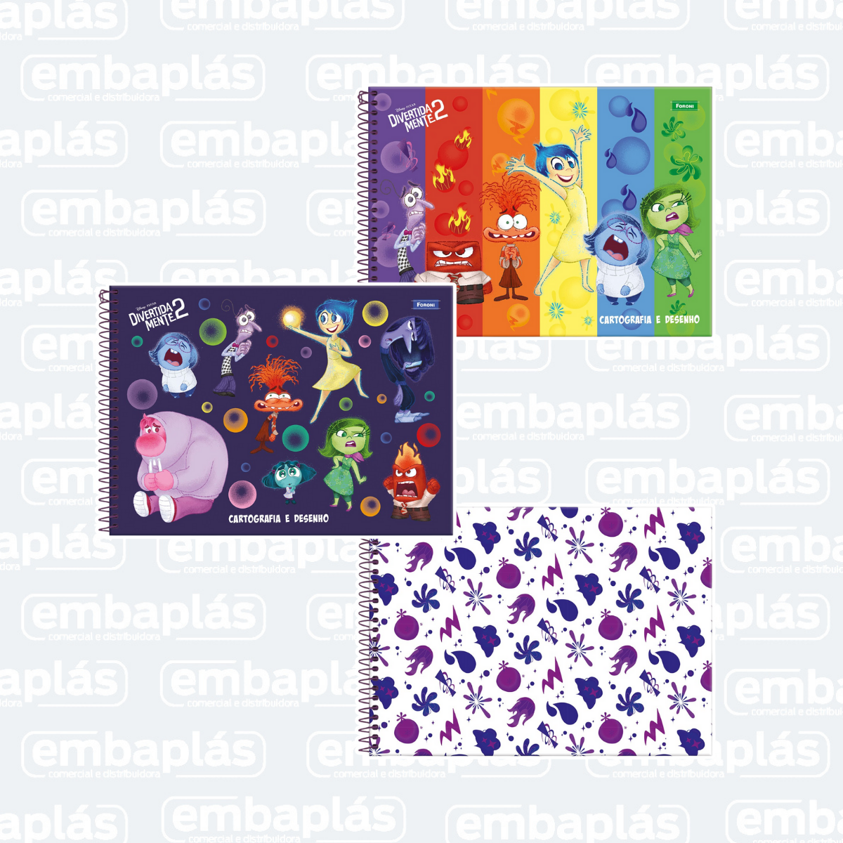 Caderno Cartografia Capa Dura 80 Folhas Divertidamente - FORONI