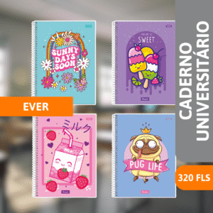 Caderno  Universitário Capa Dura 20x1 320 Folhas Ever - FORONI