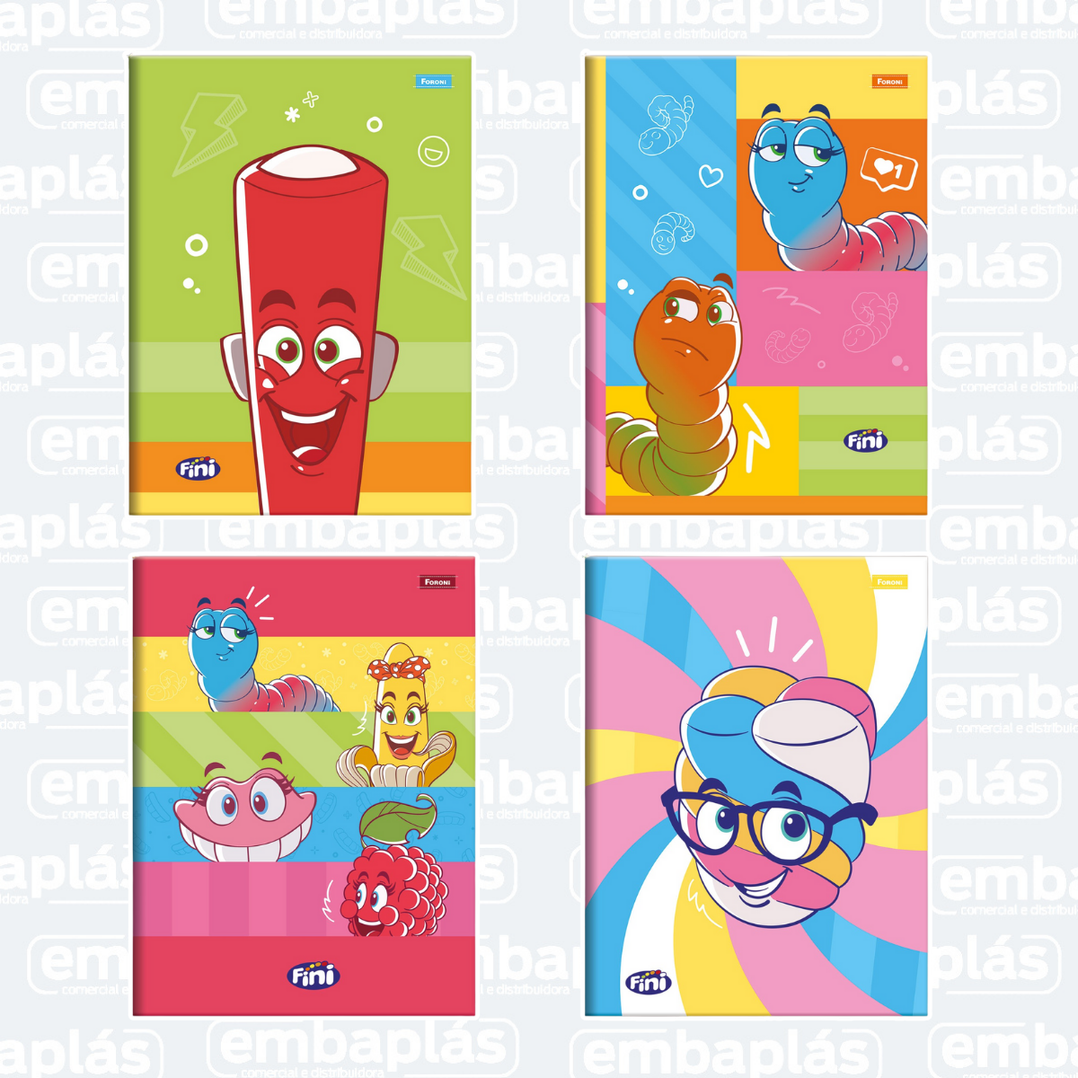 Caderno Brochura Capa Dura 80 Folhas Fini - FORONI