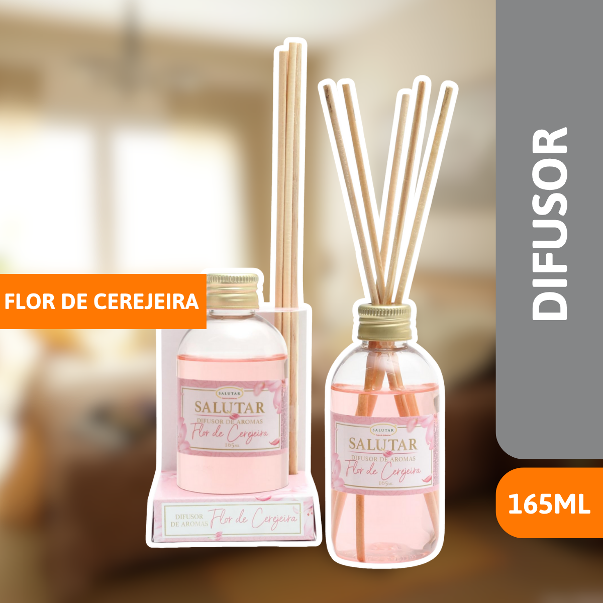 Difusor De Aromas 165ml Flor De Cerejeira - SALUTAR - Imagem 2