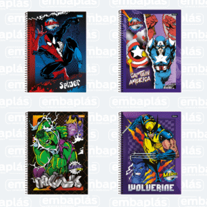 Caderno Collage Capa Dura 10x1 160 Folhas Marvel Comic - FORONI