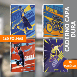 Caderno Universitário Capa Dura 10x1 Gapp 160 Folhas - FORONI